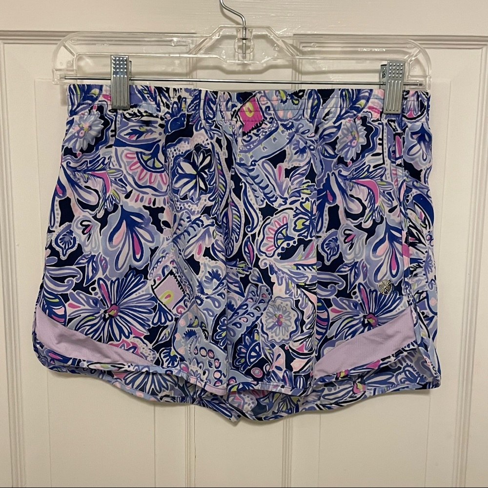 Lilly Pulitzer Ocean Trail Athletic Shorts.  Luxletic. EUC.